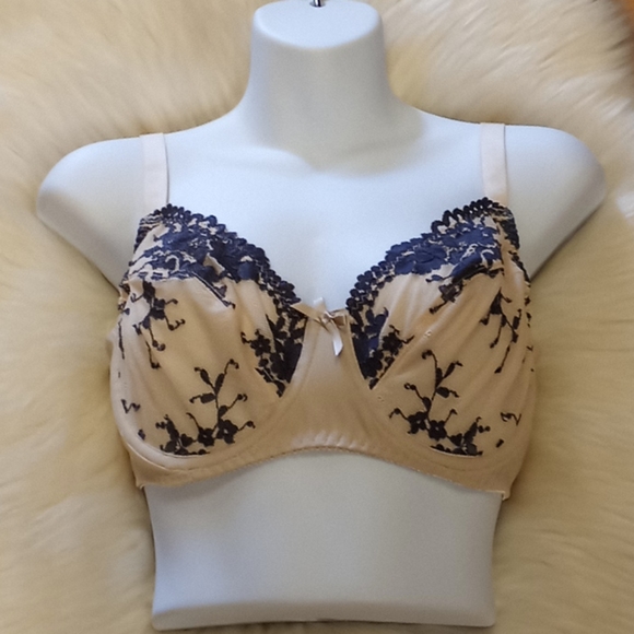 Curve Muse Embroidered Lace & Mesh Bra - Picture 16 of 16
